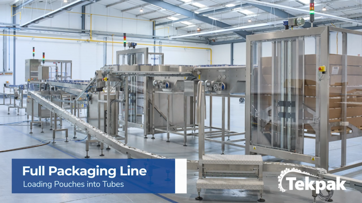 Full Packaging Line for loading Pouches into Tubes